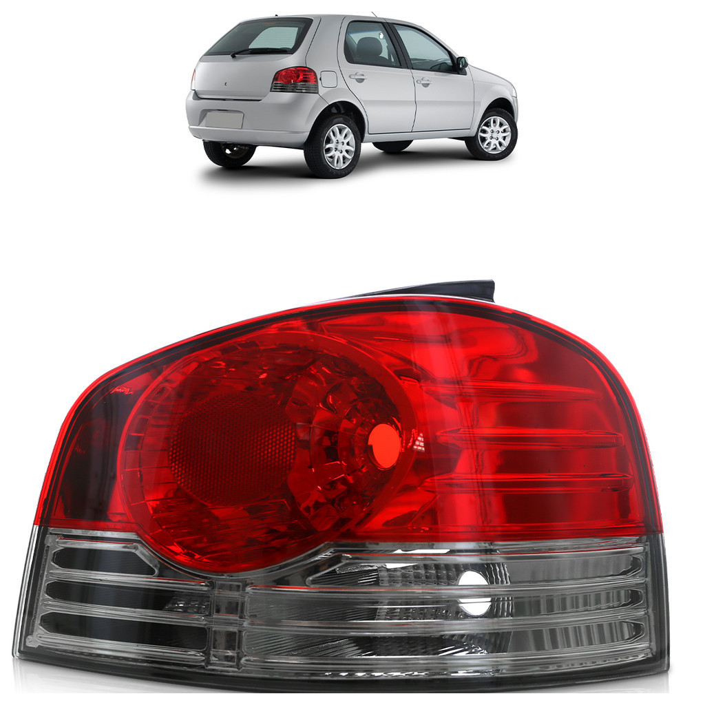 Par Lanterna Traseira Palio G4 2008 2009 Serve para 2010 2011 Bicolor Lente Lisa Acrilico em Oferta na Shopee
