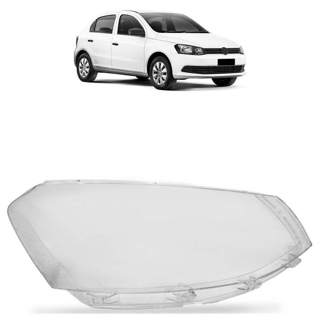 Par Lente Farol Gol Voyage Saveiro G6 2013 2014 2015 2016 Transparente Lente Lisa