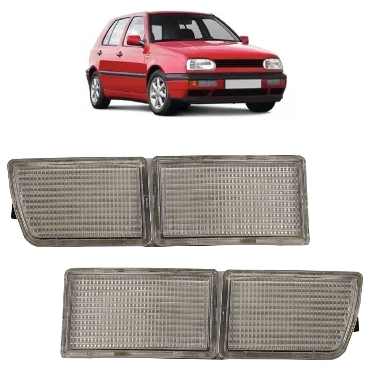 Aplique Defletor Parachoque Golf 1995 1996 1997 1998 Gl Glx Gti Mexicano Grande em Oferta na Shopee