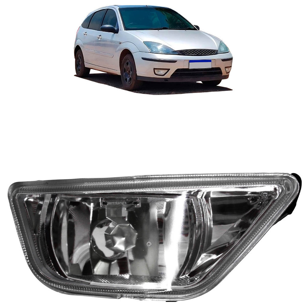 Par Farol Milha Auxiliar Focus 2004 2005 2006 2007 2008 Com Defletor Lente Lisa