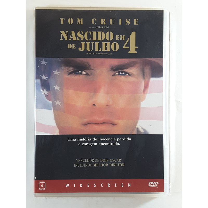 DVD Nascido em 4 de Julho Tom Cruise