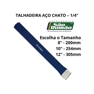 Talhadeira Chata 1/4 X 20cm 25cm E 30cm 8" 10" 12" Polegadas Chata - Sao Romão / MAX em Oferta na Shopee