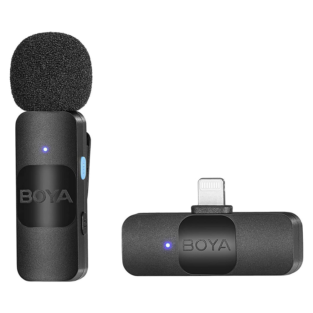 Sistema Microfone Sem Fio Boya By-v1 Apenas Iphone/Lightning Preto