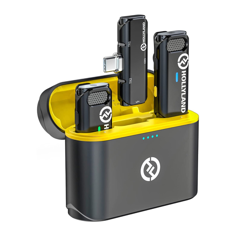 Sistema de Microfone Lapela Hollyland Lark C1 p/Usb C Preto em Oferta na Shopee