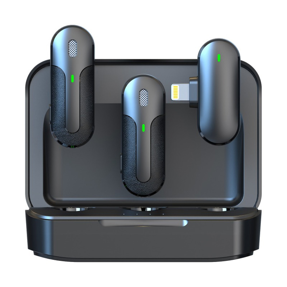 Microfone de Lapela Vimai M8-2L p/Dispositivos Ios Preto em Oferta na Shopee