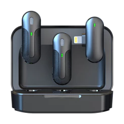 Microfone de Lapela Vimai M8-2L p/Dispositivos Ios Preto