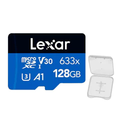 Lexar Micro Sdxc 128gb Cartão Memória 100Mbs e Adapt +Case