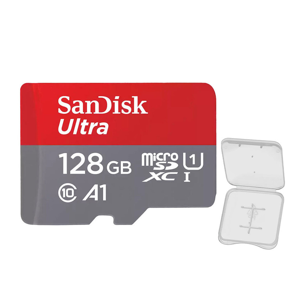 Cartão Memória Micro Sd Sandisk 128gb Ultra 140Mbs +Case — oferta na Shopee