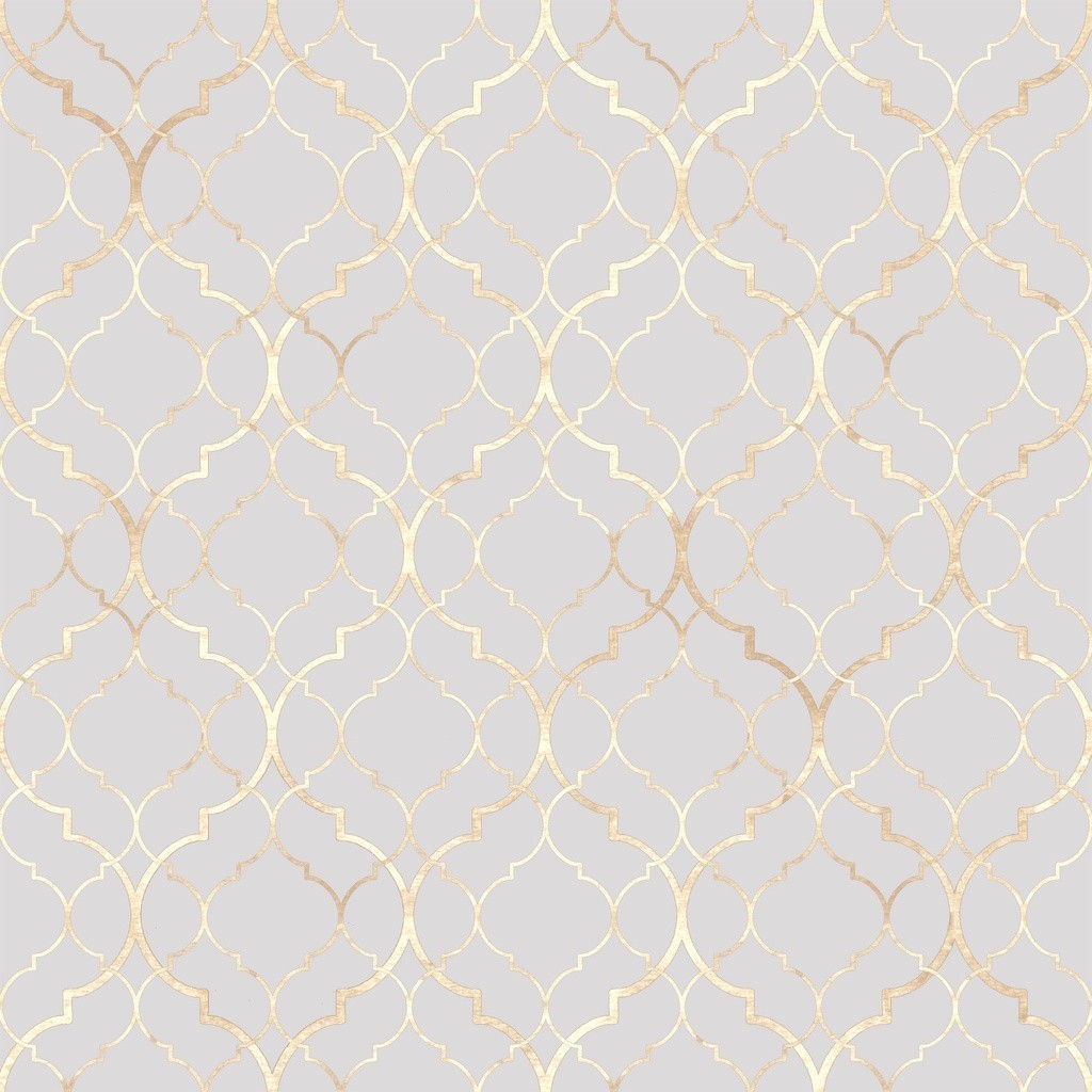 Papel de parede Autoadesivo Quarto Provençal Dourado Luxo