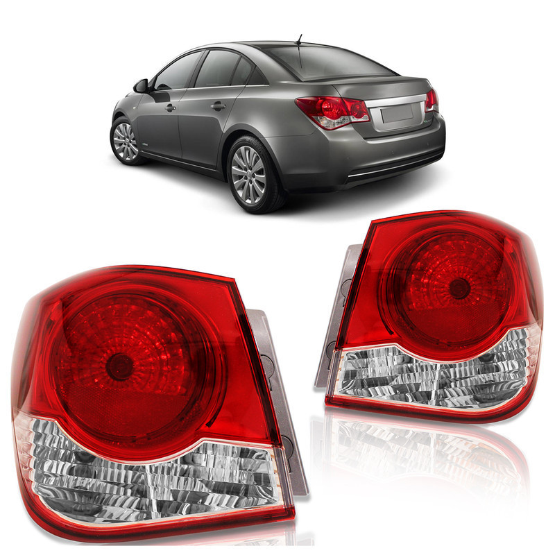 Par Lanterna Traseira Cruze 2011 2012 2013 2014 2015 2016 Bicolor Carcaça Cinza em Oferta na Shopee