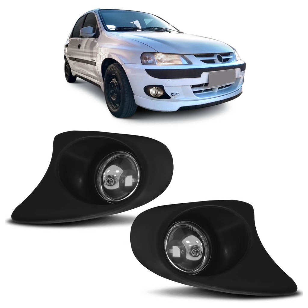 Par Farol Milha Auxiliar Celta 2000 2001 2002 2003 2004 2005 2006 Lente Lisa Vidro - Spare Parts and Accessories for Vehicles