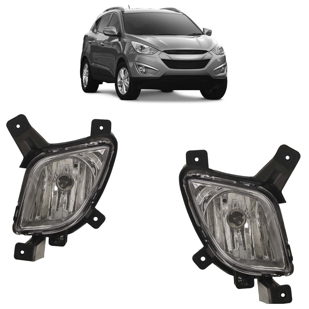 Par Farol Milha Auxiliar IX35 2009 2010 2011 2012 2013 2014 2015 Cristal Lente Lisa Acrilico em Oferta na Shopee