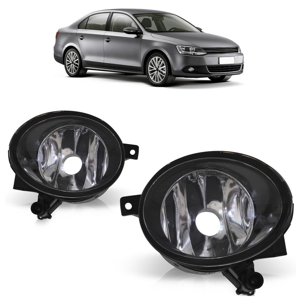 Par Farol Milha Auxiliar Jetta 2011 2012 2013 2014 2015 Amarok 2015 2016 Lente Lisa Acrilico