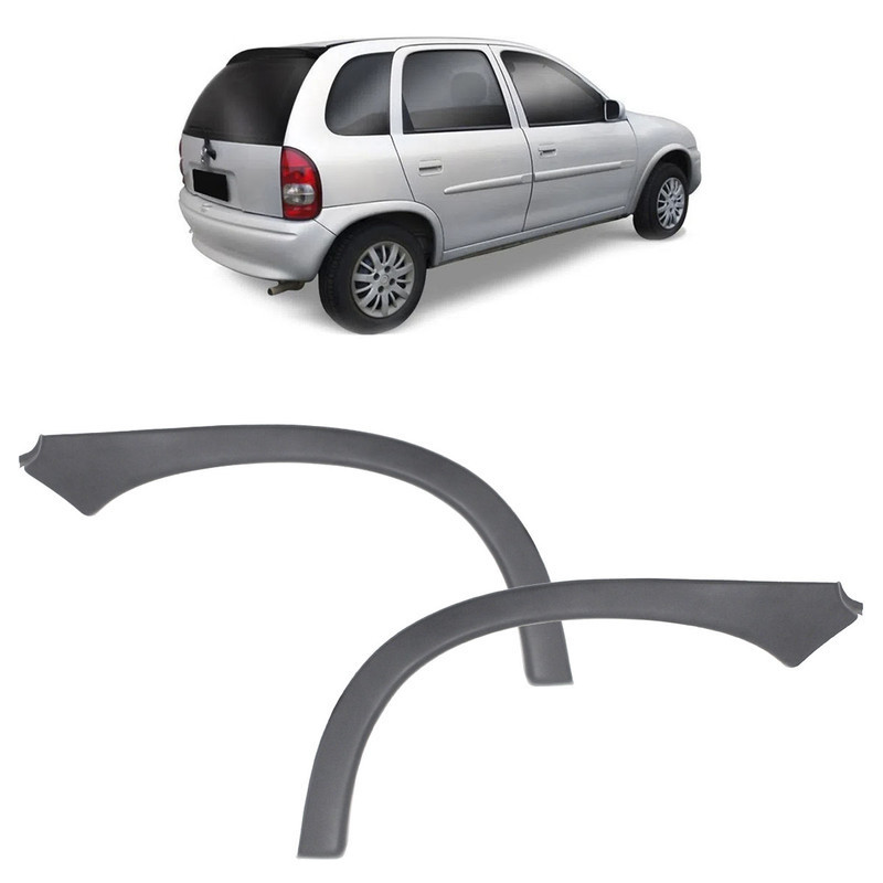 Par Alargador Moldura do Paralama Traseiro Corsa Hatch 4 Portas 2000 2001 2002 - Spare Parts and Accessories for Vehicles