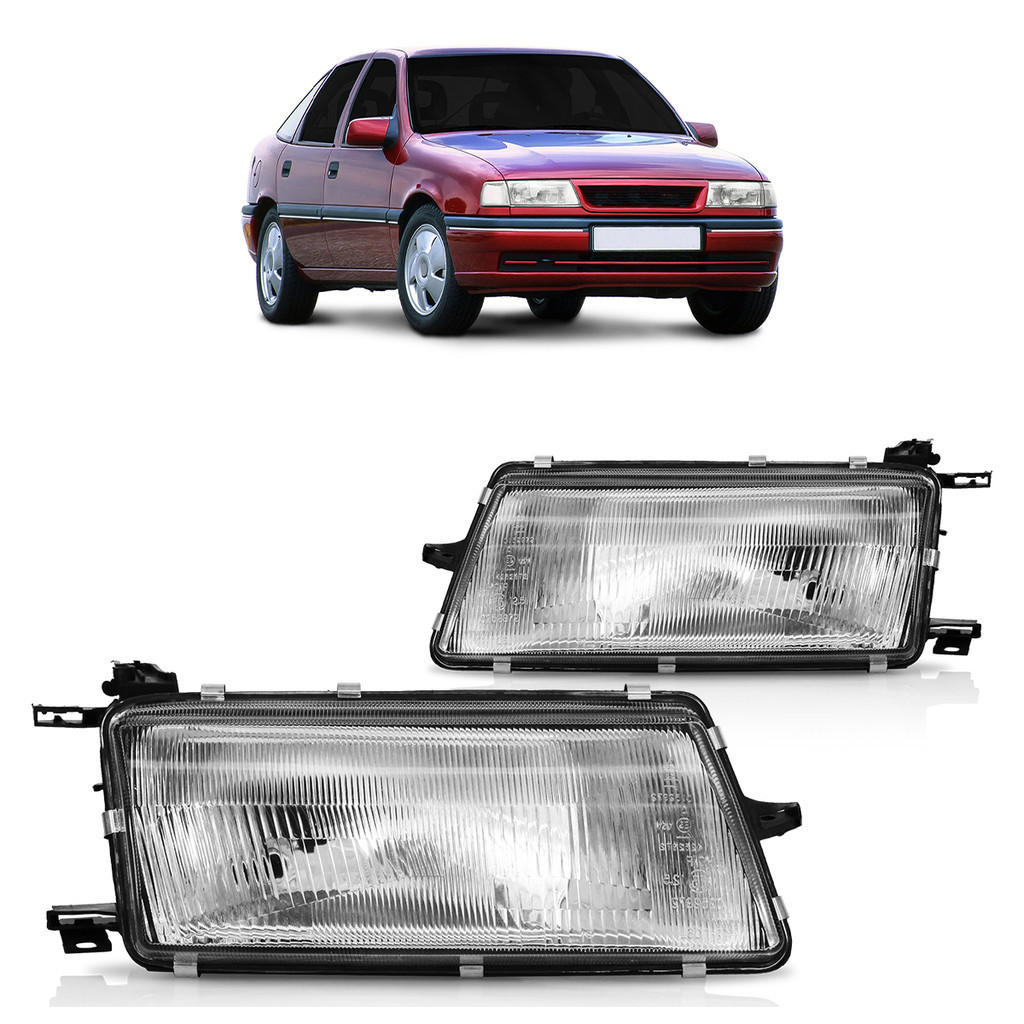 Par Farol Dianteiro Vectra 1993 1994 1995 1996 Lente Estriada