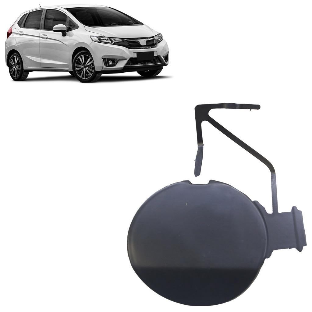 Tampa Reboque Parachoque Fit 2015 2016 2017 Dianteiro Preto Liso em Oferta na Shopee