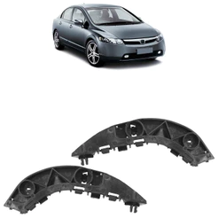 Par Suporte Guia Parachoque Dianteiro Civic 2007 2008 2009 2010 2011 Preto
