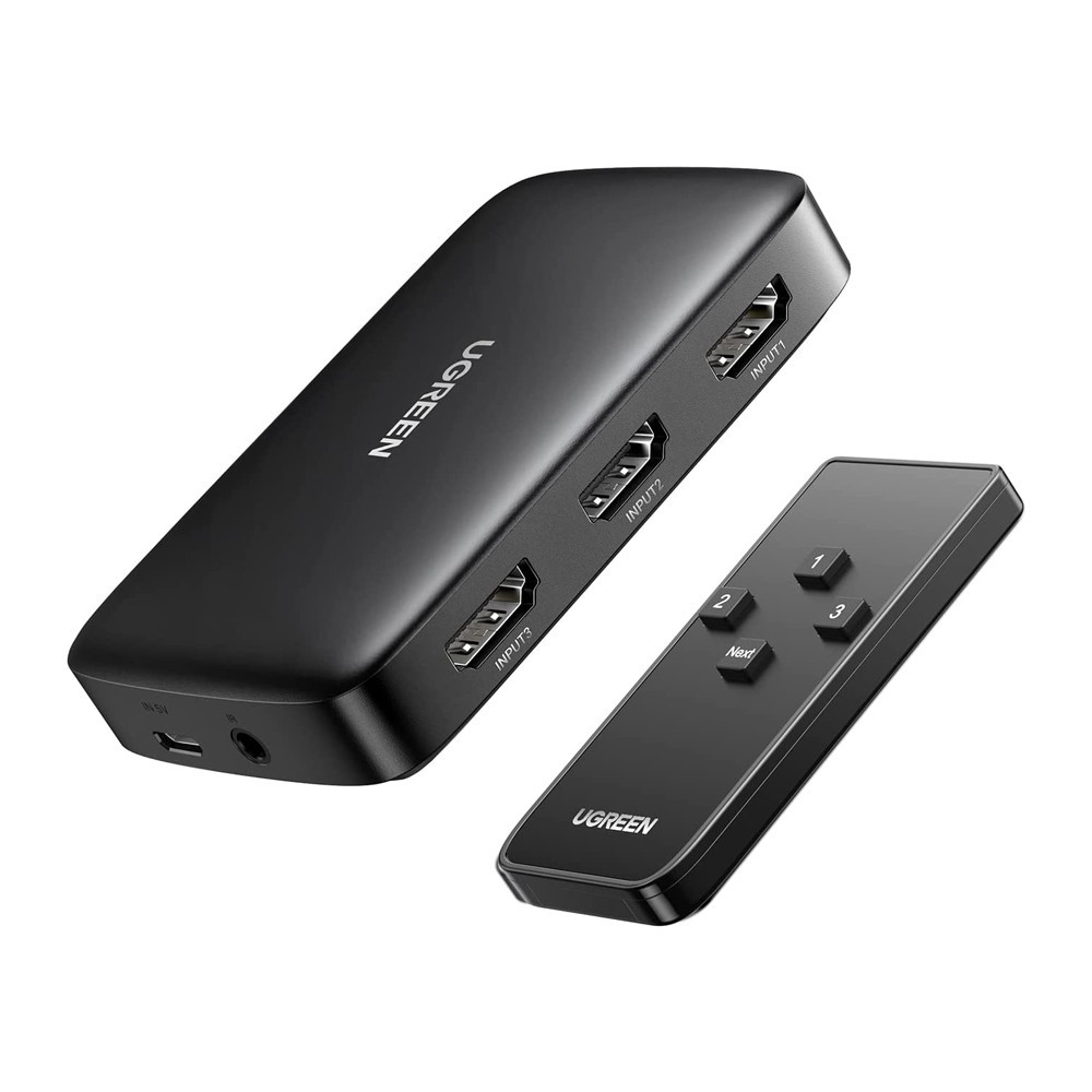 Switch Hdmi Ugreen 3 em 1 4k/30Hz Controle Remoto Preto em Oferta na Shopee