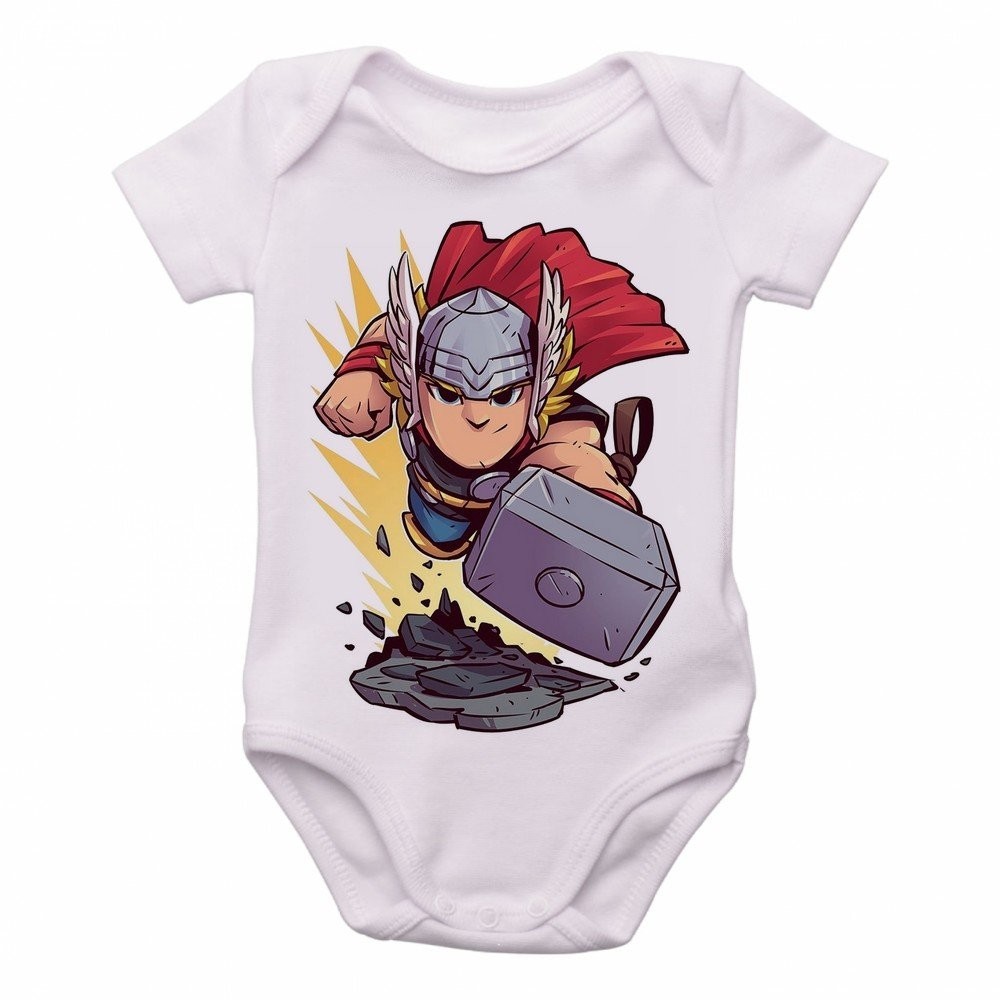 Body nenê roupa bebê Thor vingadores