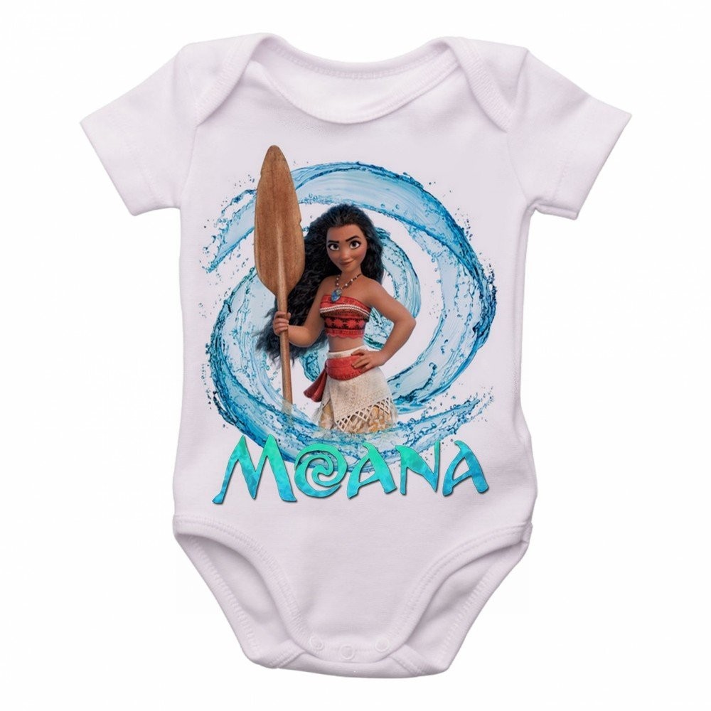 Body nenê roupa bebê Moana Princesa
