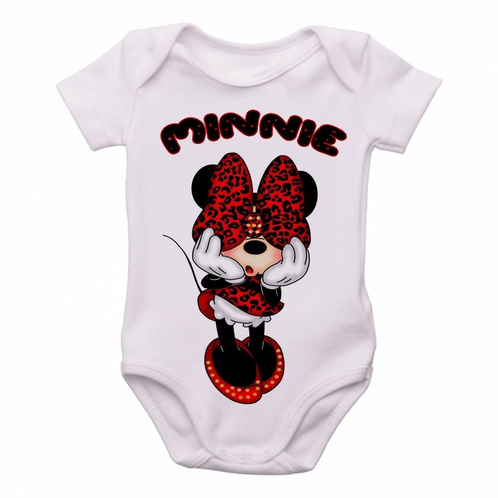Body nenê roupa bebê Minnie Mouse Tope