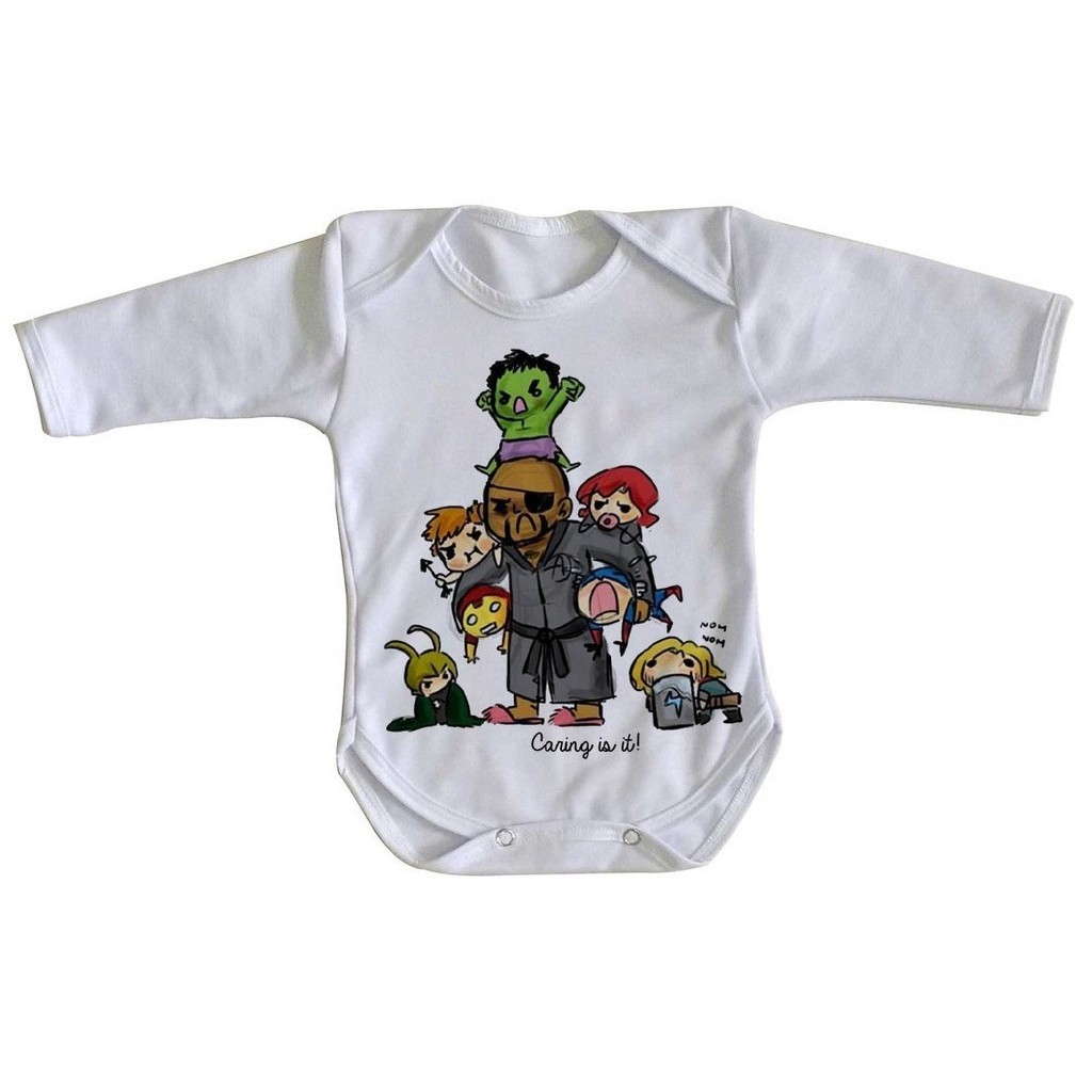 Body nenê roupa bebê manga longa Vingadores Crianças