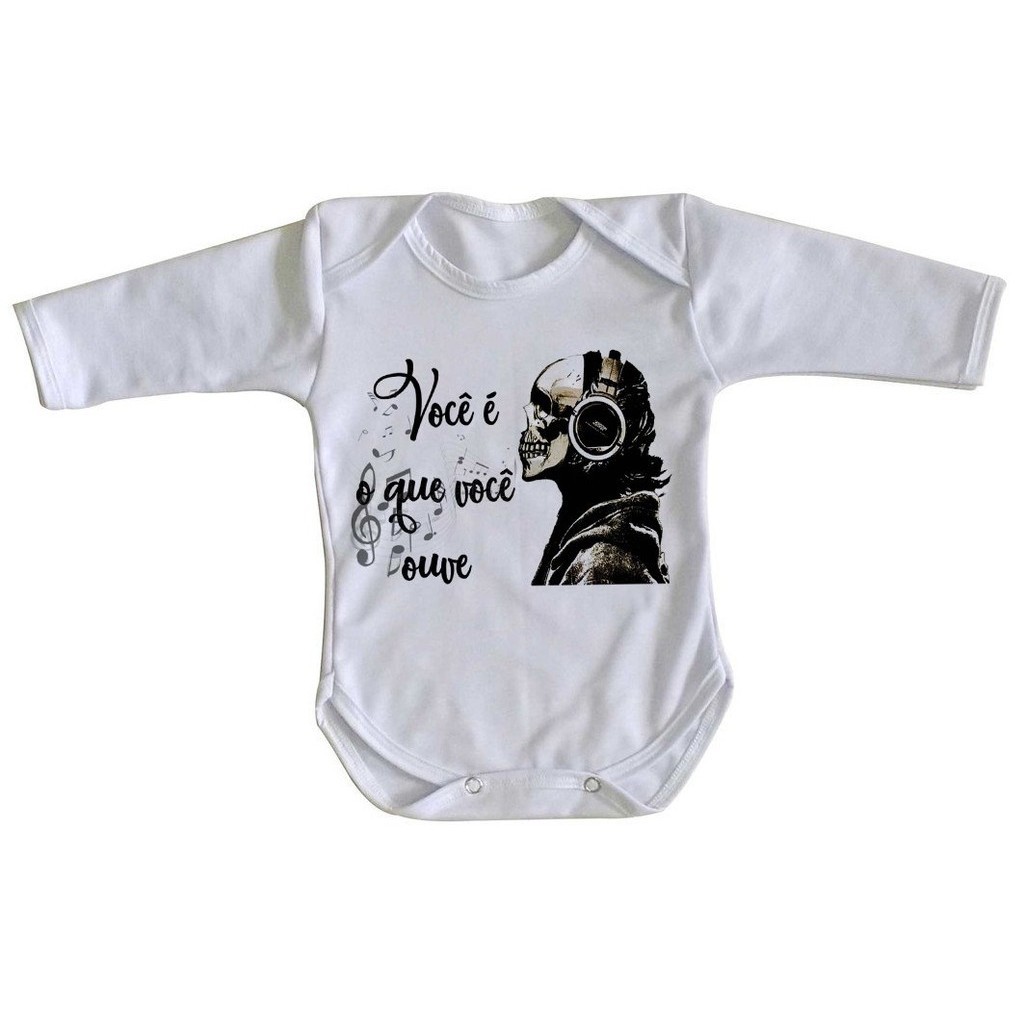 Body nenê roupa bebê manga longa Você é o que ouve