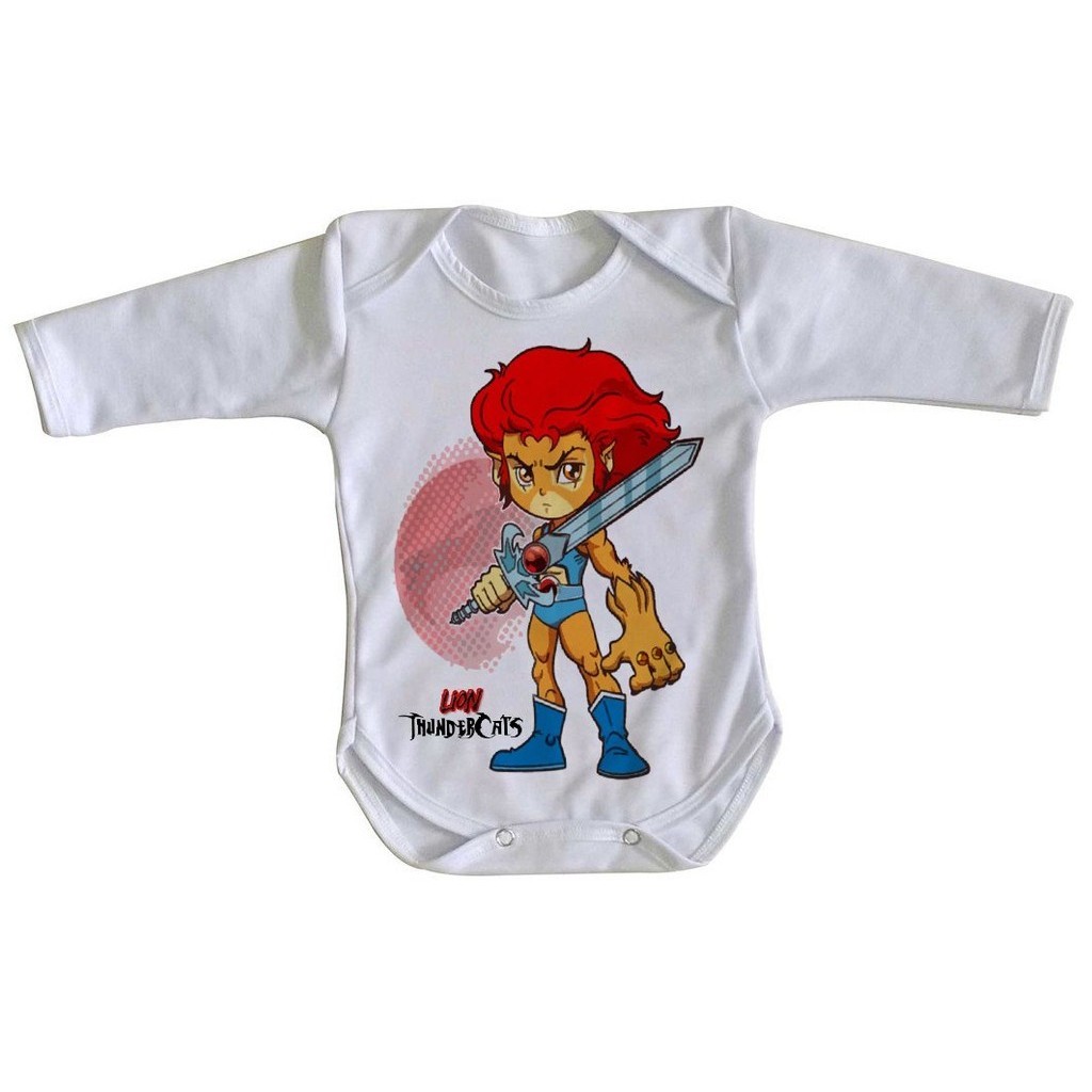 Body nenê roupa bebê manga longa Thundercats Lion