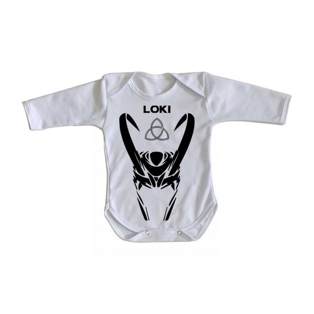body nenê roupa bebê manga longa Loki vingadores