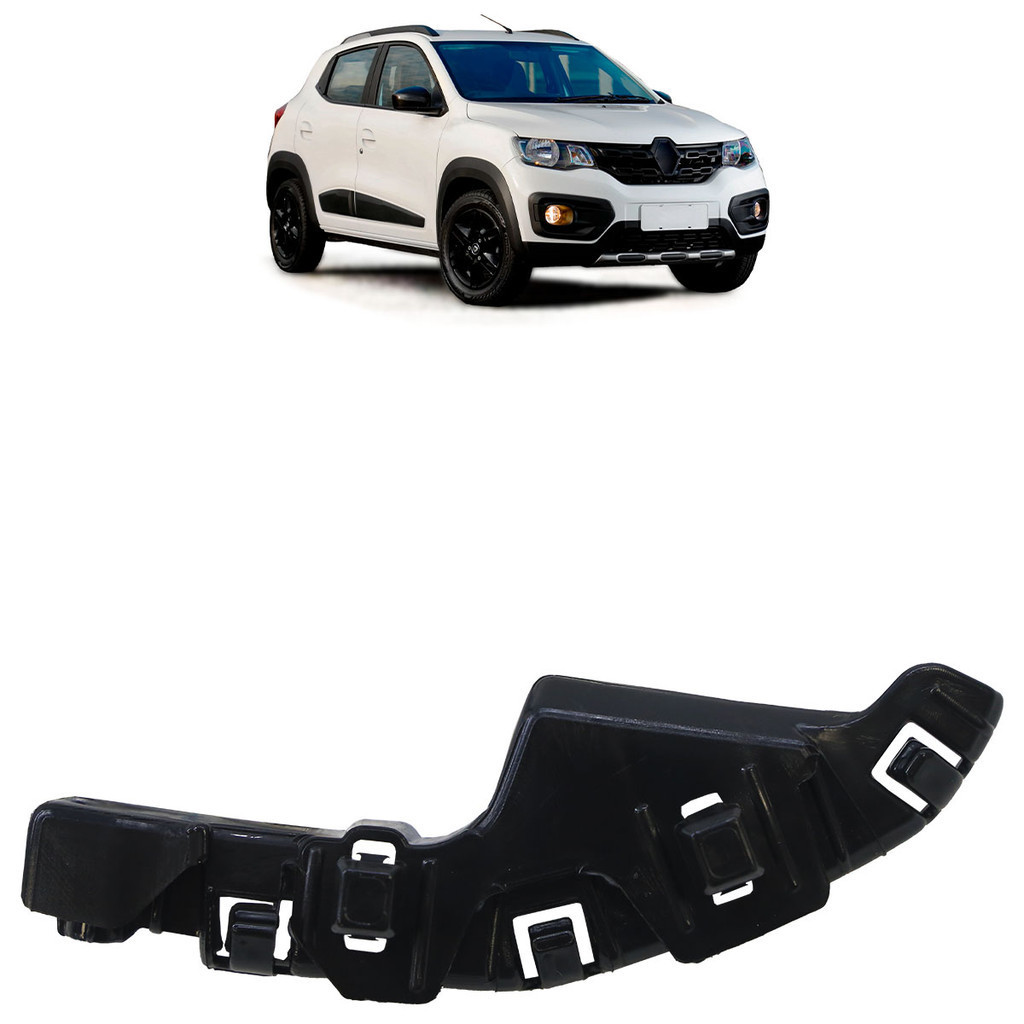 Suporte Guia Parachoque Dianteiro Kwid 2018 2019 2020 2021 Preto em Oferta na Shopee