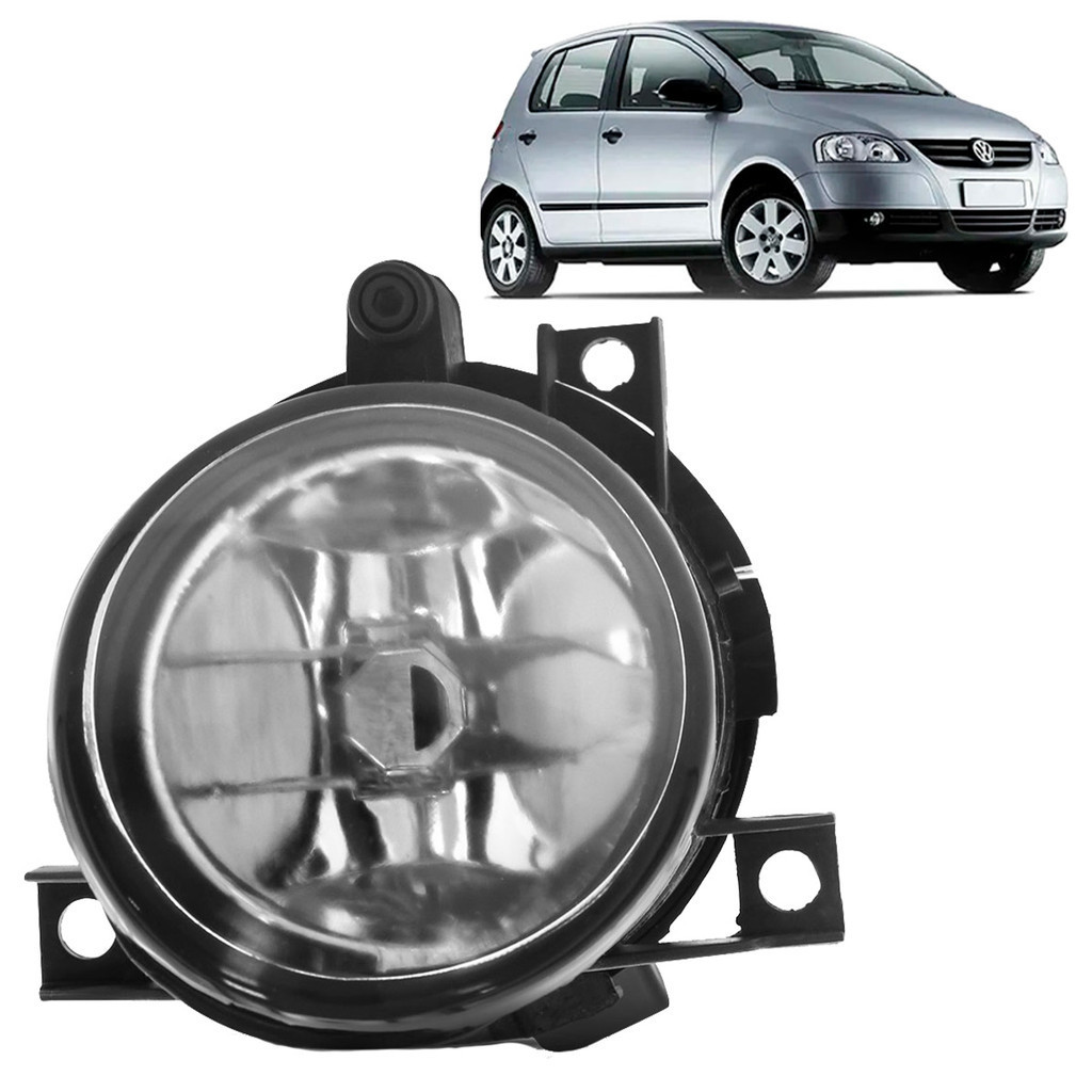 Farol de Milha Auxiliar Fox 2003 2004 2005 2006 2007 2008 2009 Lente Lisa em Vidro - Spare Parts and Accessories for Vehicles