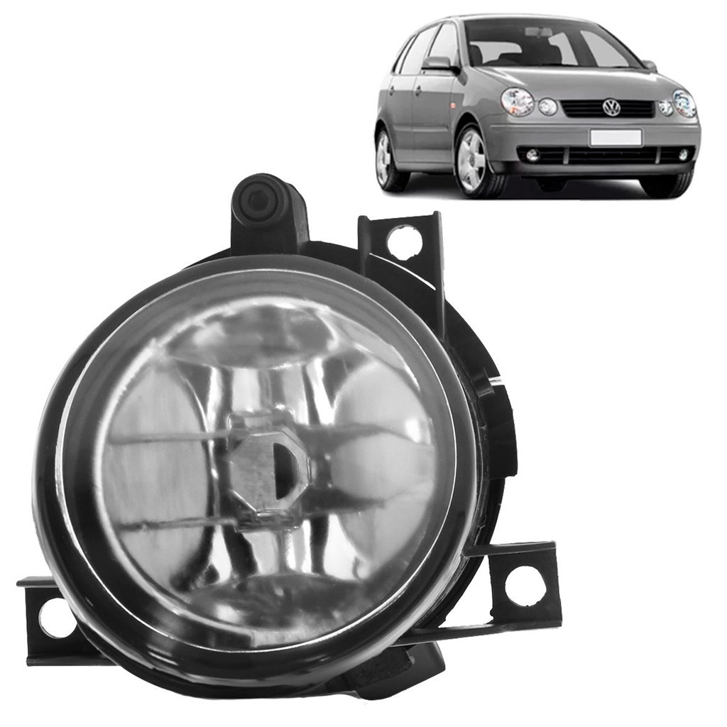 Farol de Milha Auxiliar Volkswagen Polo 2003 2004 2005 2006 Lente Lisa em Oferta na Shopee