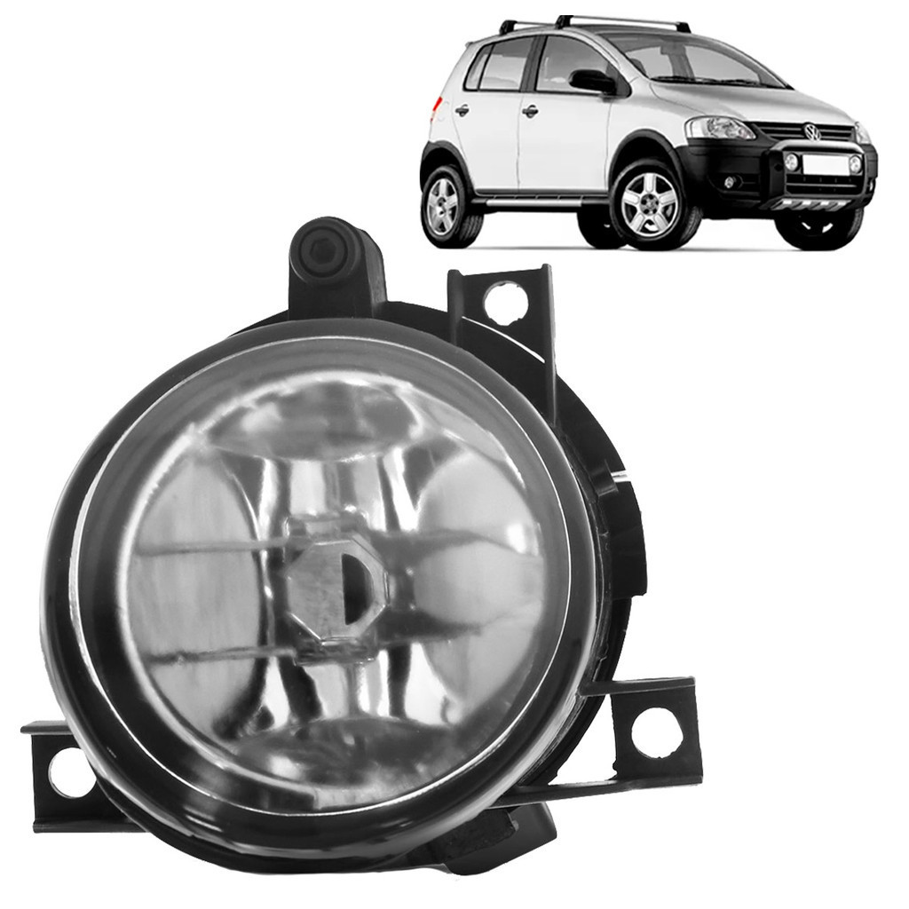 Farol de Milha Auxiliar Crossfox 2005 2006 2007 2008 2009 2010 Lente Lisa em Vidro em Oferta na Shopee