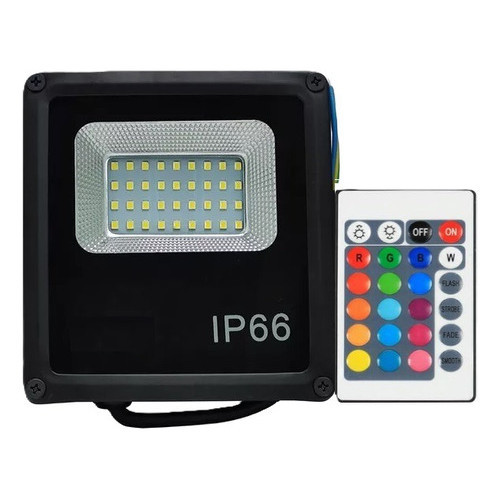 Refletor LED 20W RGB Com controle | Colorido Holofote Led para Festas Rgb 20w Festas Eventos