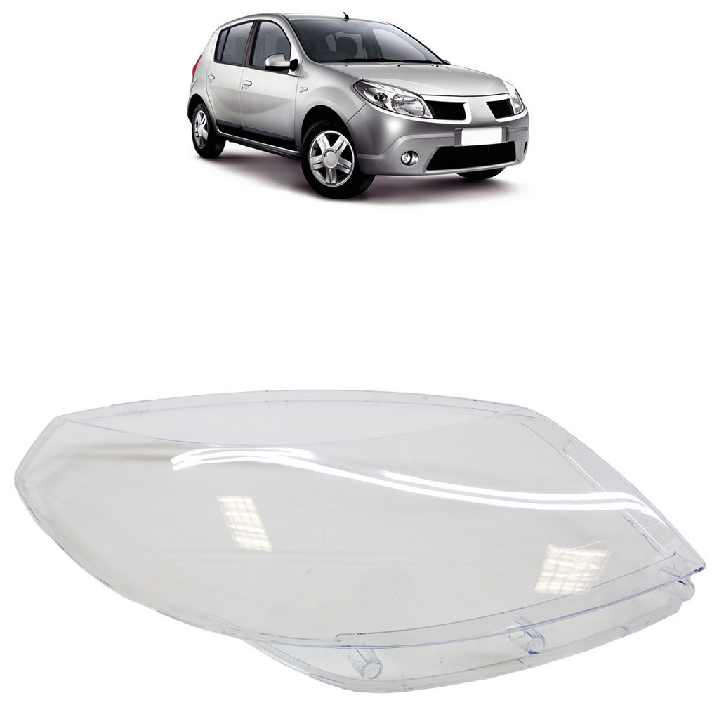 Par Lente Farol Dianteiro Sandero 2007 2008 2009 2010 2011 Lente Lisa Acrilico Transparente em Oferta na Shopee