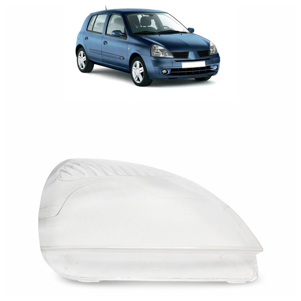 Par Lente Farol Dianteiro Clio 2004 A 2012 Transparente Lente Lisa Acrilico em Oferta na Shopee