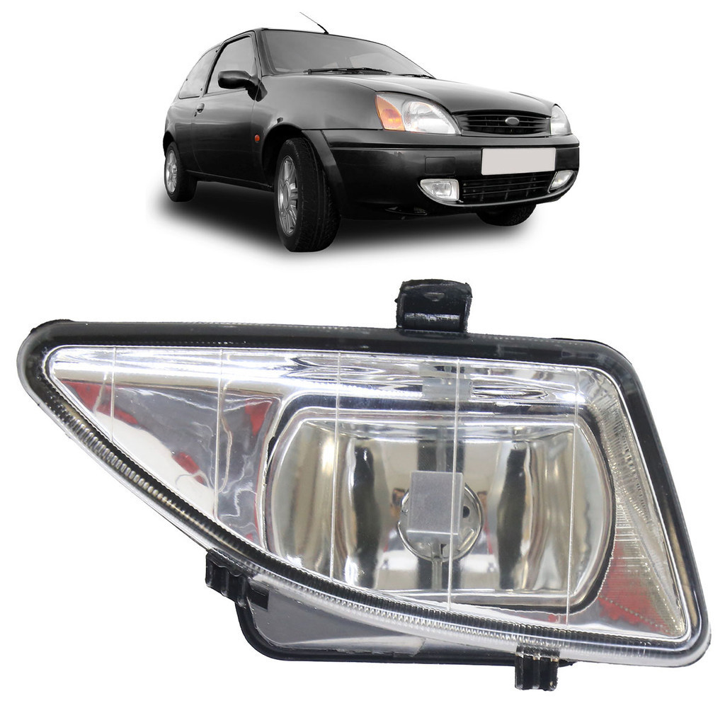 Par Farol Milha Auxiliar Fiesta 2000 A 2002 Street 2003 2004 Courier 2000 A 2007 Lente Lisa Vidro em Oferta na Shopee