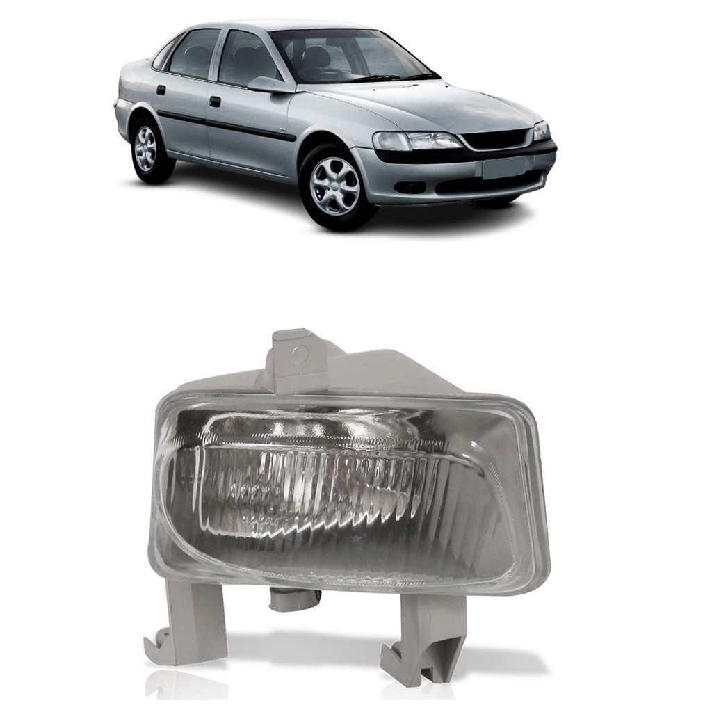 Par Farol de Milha Auxiliar Vectra 1997 1998 1999 Carcaça Cinza Lente Estriada Vidro em Oferta na Shopee
