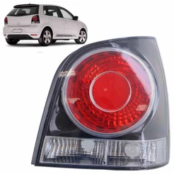 Par Lanterna Traseira Polo Hatch 2007 2008 2009 2010 2011 Bicolor Lente Acrilico