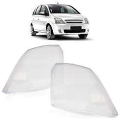 Par Lente Farol Dianteiro Meriva 2001 A 2012 Transparente Lente Lisa Acrilico