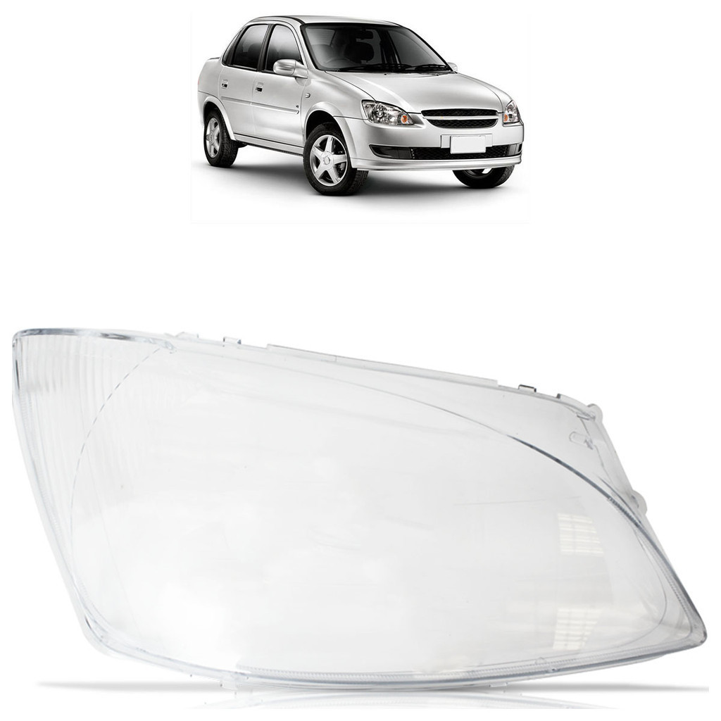 Par Lente Farol Dianteiro Classic 2011 2012 2013 2014 2015 2016 Transplante Lente Lisa Acrilico - Spare Parts and Accessories for Vehicles