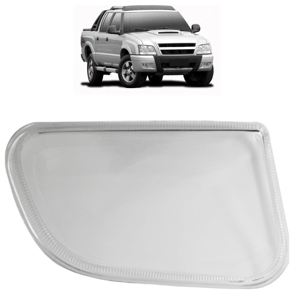 Par Lente Farol Milha Auxiliar S10 2001 A 2011 Transparente Lente Lisa Vidro em Oferta na Shopee