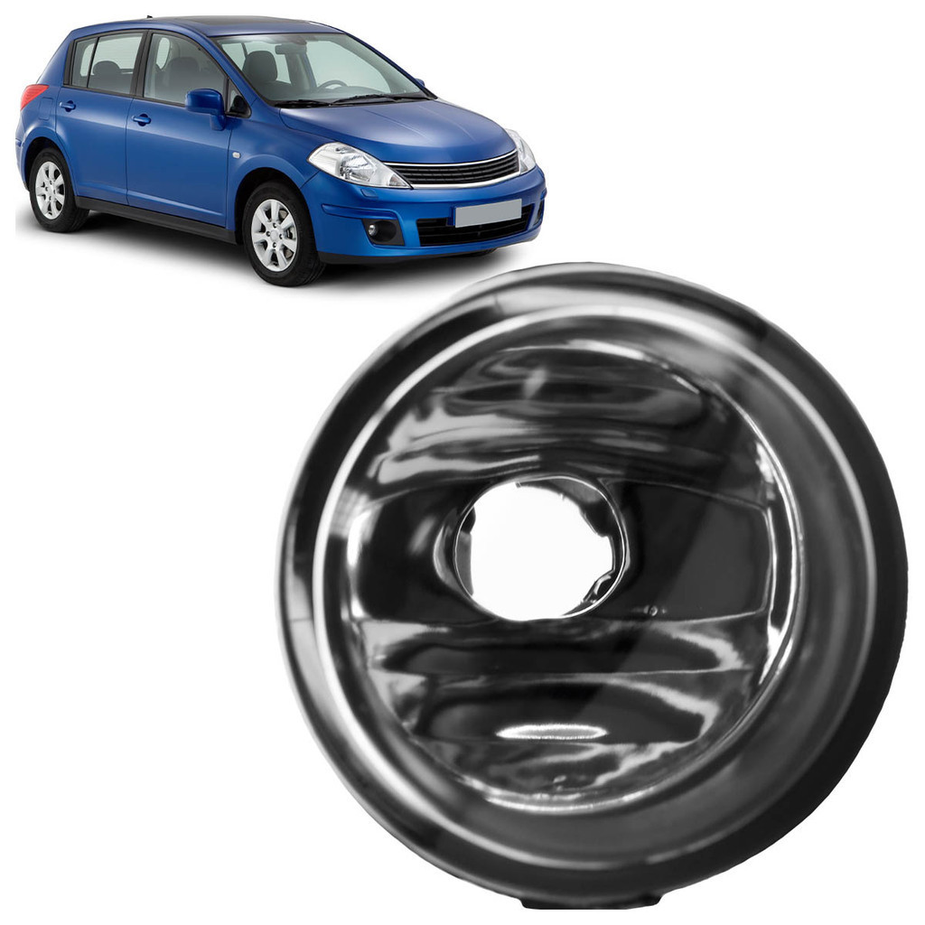 Par Farol de Milha Auxiliar Tiida 2007 2008 2009 2010 2011 2012 2013 Lente Lisa Vidro