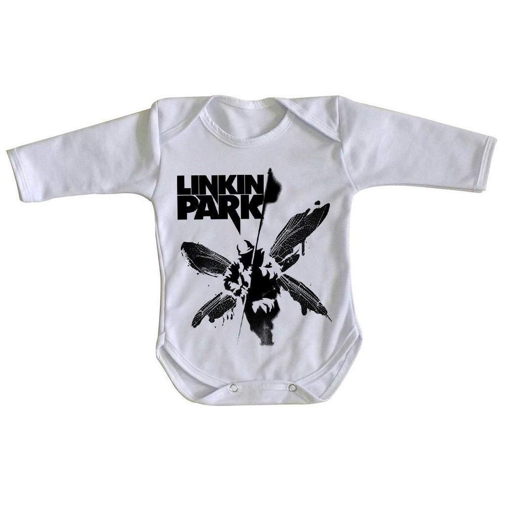 body nenê roupa bebê manga longa Linkin Park Soldier 