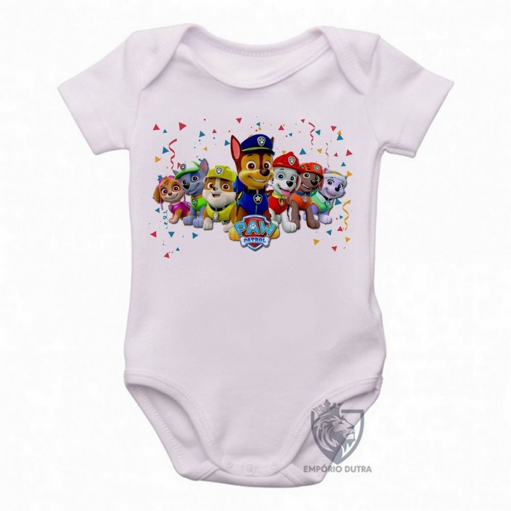 body nenê roupa bebê  Patrulha Canina todos