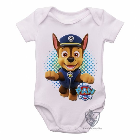 body nenê roupa bebê  Patrulha Canina Chase