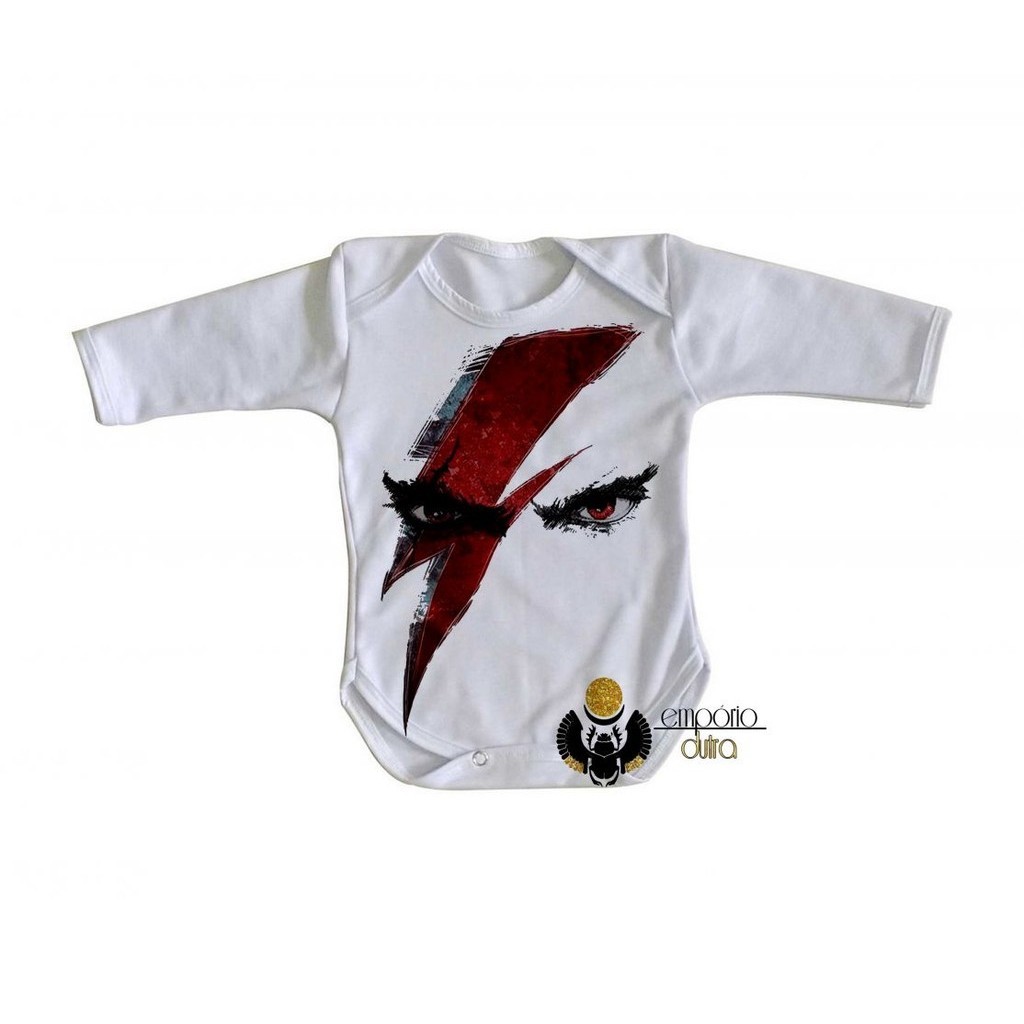 body nenê roupa bebê manga longa God of War Kratos