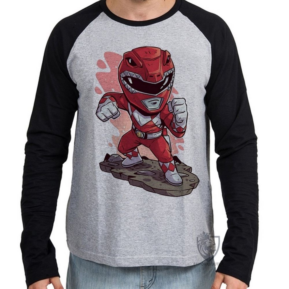 Camiseta Manga Longa blusa Power Ranger