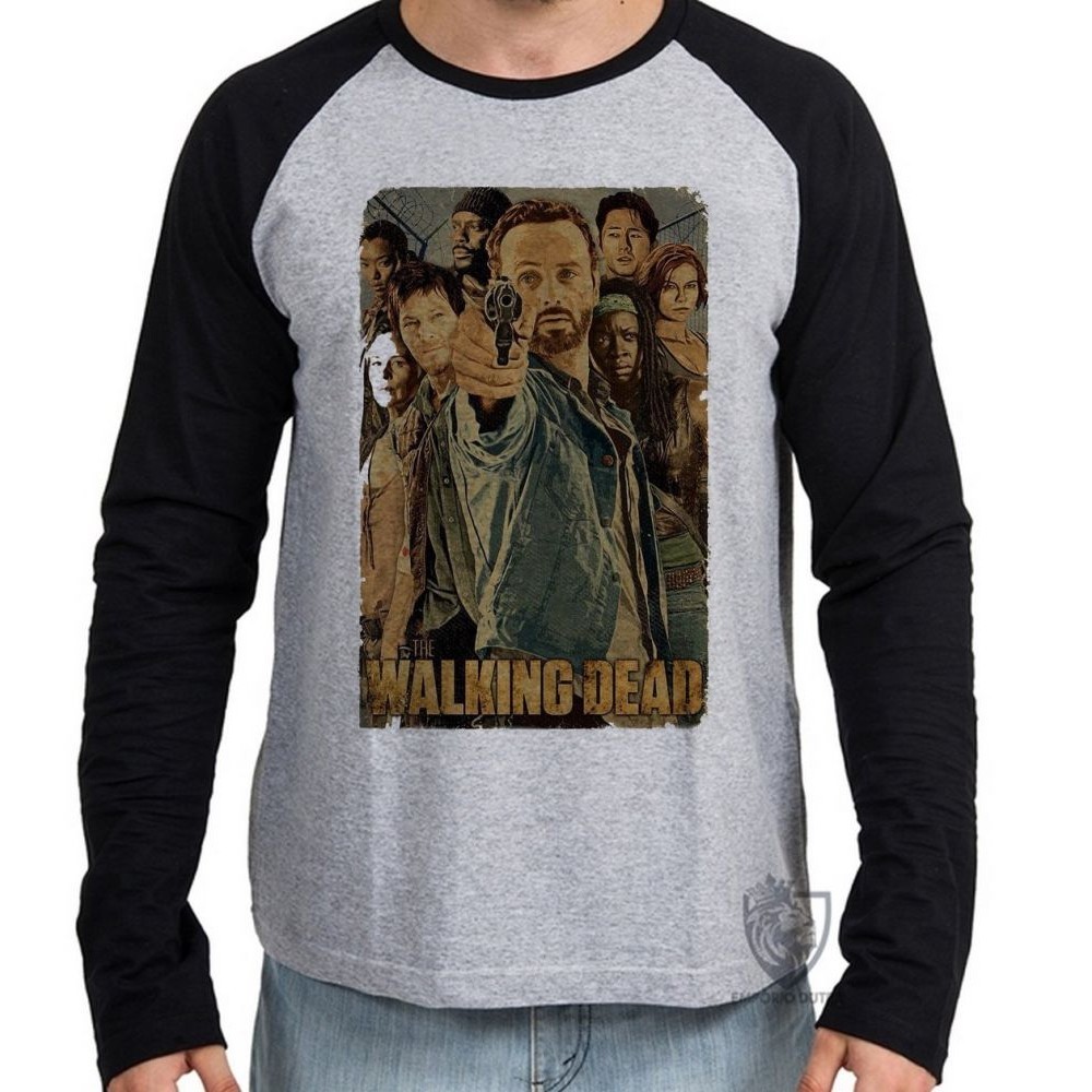 Camiseta Manga Longa blusa The Walking Dead seriado