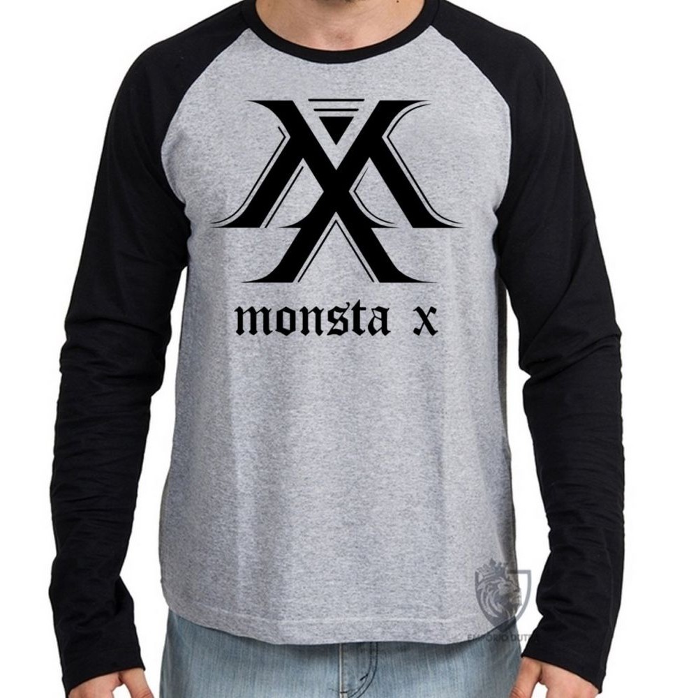Camiseta Manga Longa blusa monsta x k pop bts